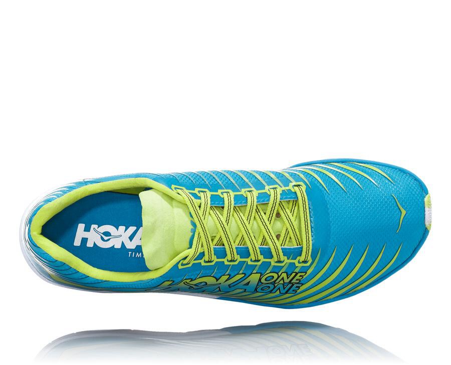 Hoka Australia One One EVO XC - Mens Spikes Blue/Green - OFIZW-3179